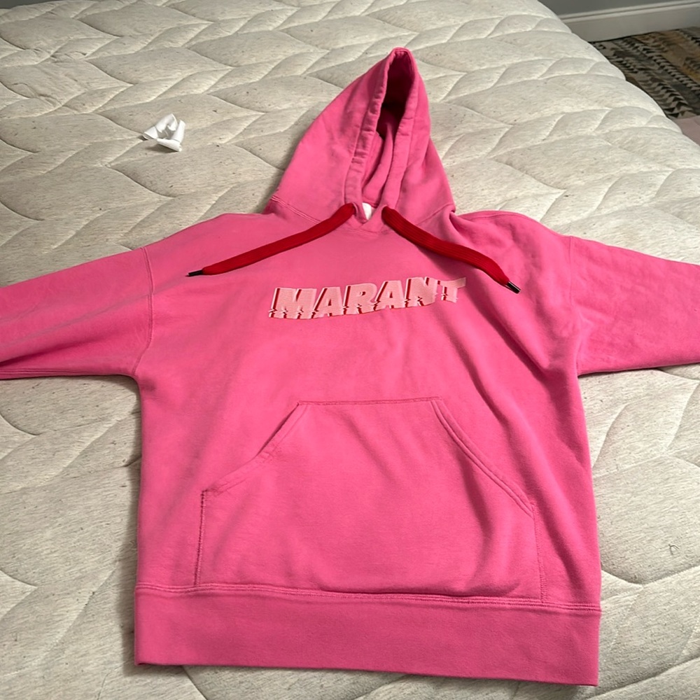 Marant Pink Hooded Sweatshirt.
